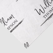 Papier Mousseline Nom monographique moderne noir et blanc (Détail)