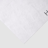 Papier Mousseline Nom noir moderne en blanc (Détail)