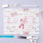 Papier Mousseline Nom personnalisé Ballerina Ballet personnalisé ros (Artisanat)