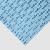 Papier Mousseline Nom personnalisé bleu (Détail)