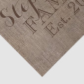 Papier Mousseline Nom personnalisé Burlap Rustique Print (Détail)
