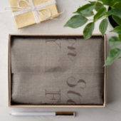 Papier Mousseline Nom personnalisé Burlap Rustique Print (Cadeau)