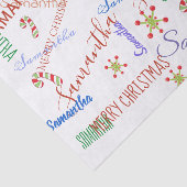 Papier Mousseline Nom personnalisé Noël Fête (Détail)