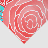 Papier Mousseline Nom personnel de style Abstrait Fleur rouge (Détail)