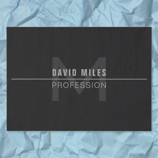 Papier Mousseline Nom professionnel moderne Dark Grey