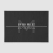 Papier Mousseline Nom professionnel moderne Dark Grey (Recto)