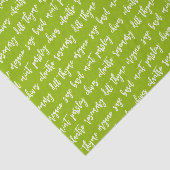 Papier Mousseline Noms de plantes vertes de script (Détail)