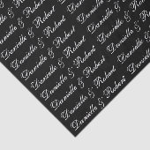 Papier Mousseline Noms Personnalisés mariages Monogramme Papier Tiss (Détail)