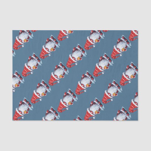 Papier Mousseline Nordic Gnome Tenant Un Cocktail Sucre de canne (Recto)