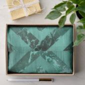 Papier Mousseline Nordic Molten Jade | Vert géométrique Abstrait (Cadeau)