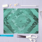 Papier Mousseline Nordic Molten Jade | Vert géométrique Abstrait (Artisanat)