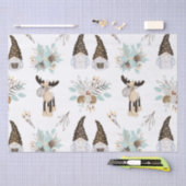 Papier Mousseline Nordic Noël Festive Gnomes et Moose (Artisanat)