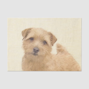 Papier Mousseline Norfolk Terrier Peinture - Art Chien original