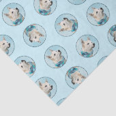 Papier Mousseline Norvégien Buhund Peinture Wheaten Original Chien A (Détail)