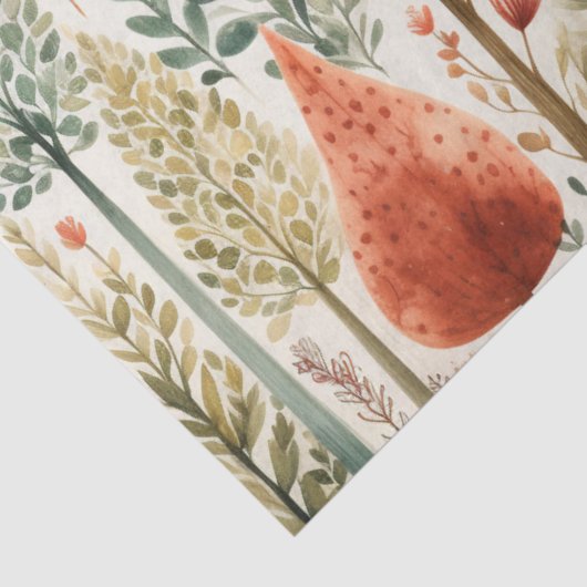 Papier Mousseline Norvégien, Scandi Trees Découpage (Détail)