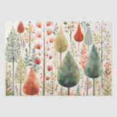 Papier Mousseline Norvégien, Scandi Trees Découpage (Recto)