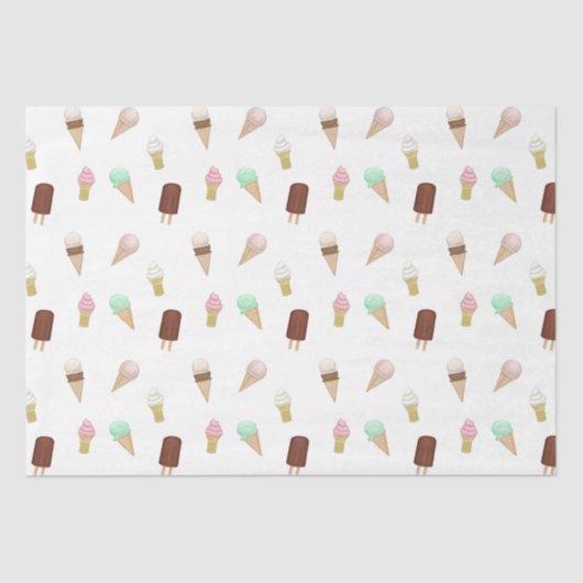 Papier Mousseline Nostalgale crème glacée Parlante fête d'anniversai (Recto)