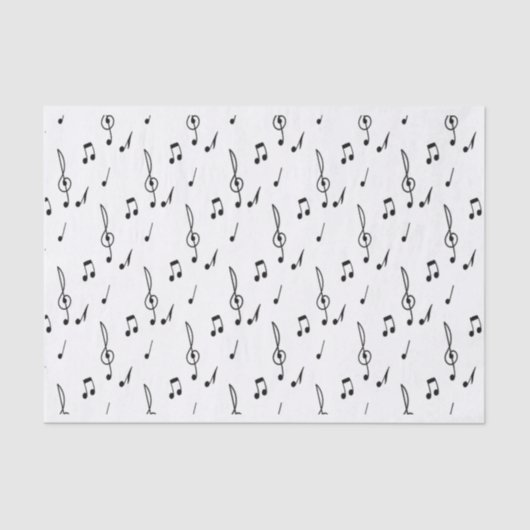 Papier Mousseline note de musique Motif Musique Thème Treble Clef (Recto)