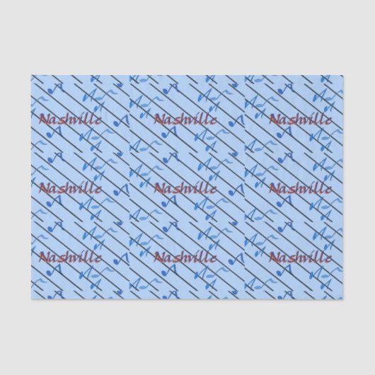 Papier Mousseline Notes bleues de Nashville (Recto)