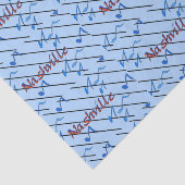 Papier Mousseline Notes bleues de Nashville (Détail)