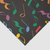 Papier Mousseline Notes colorées de musique (Détail)