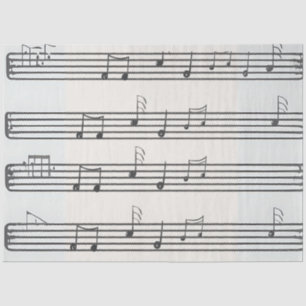 Papier Mousseline Notes de feuille de musique de découpage