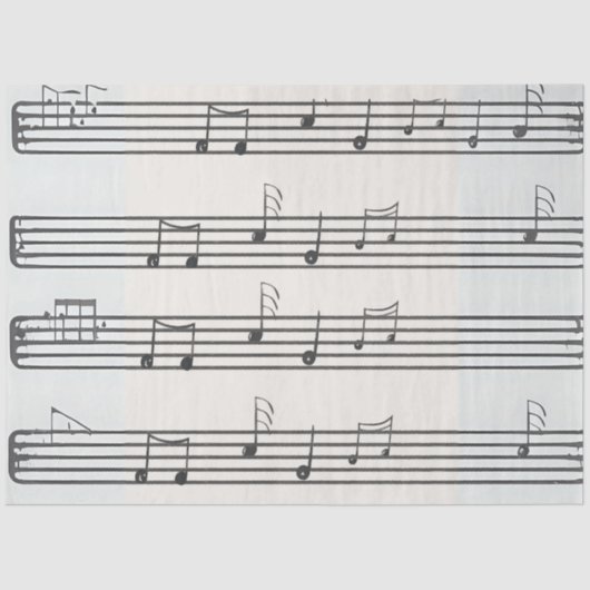 Papier Mousseline Notes de feuille de musique de découpage (Recto)