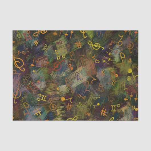 Papier Mousseline Notes de Musique (Recto)