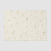 Papier Mousseline Notes de musique dorées Anniversaire (Recto)