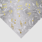 Papier Mousseline notes de musique élégantes motif (Détail)