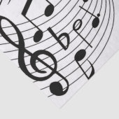 Papier Mousseline Notes de musique fantaisie (Détail)