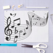Papier Mousseline Notes de musique fantaisie (Artisanat)