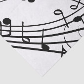 Papier Mousseline Notes de musique fantaisiste (Détail)