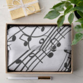 Papier Mousseline Notes de musique fantaisiste (Cadeau)