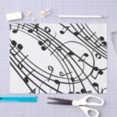 Papier Mousseline Notes de musique fantaisiste (Artisanat)