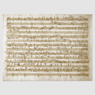 Papier Mousseline Notes de note manuscrite de musique vintage Découp