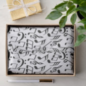 Papier Mousseline Notes musicales (Cadeau)