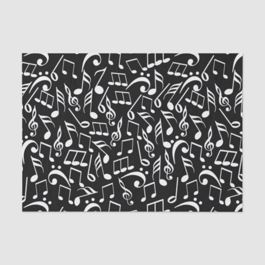 Papier Mousseline Notes musicales (Recto)