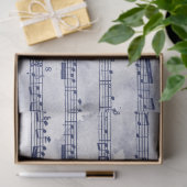 Papier Mousseline Notes musicales aquarelle (Cadeau)