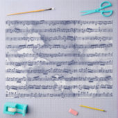 Papier Mousseline Notes musicales aquarelle (Artisanat)