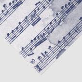 Papier Mousseline Notes musicales aquarelle (Détail)