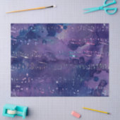 Papier Mousseline Notes musicales d'Iridescente sur le découpage vio (Artisanat)