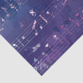 Papier Mousseline Notes musicales d'Iridescente sur le découpage vio (Détail)