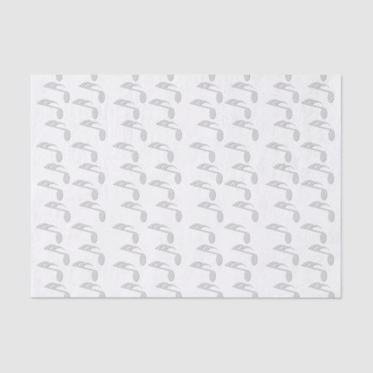 Papier Mousseline Notes musicales en argent (Recto)