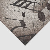 Papier Mousseline Notes musicales Musicien Découpage (Détail)