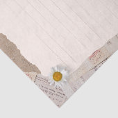 Papier Mousseline Notes Vintages Brown en beige (Détail)