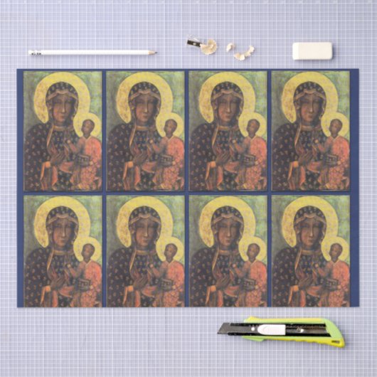 Papier Mousseline Notre Madame de Czestochowa (Artisanat)