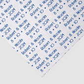 Papier Mousseline Notre Mariage - Nom & Date Tissue Paper, Blanc (Détail)