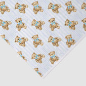 Papier Mousseline Nounours Bébé Bleu #1 (Détail)