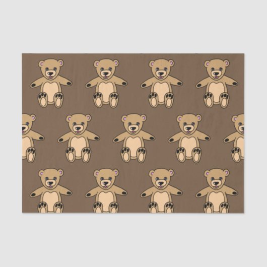 Papier Mousseline Nounours Brown (Recto)